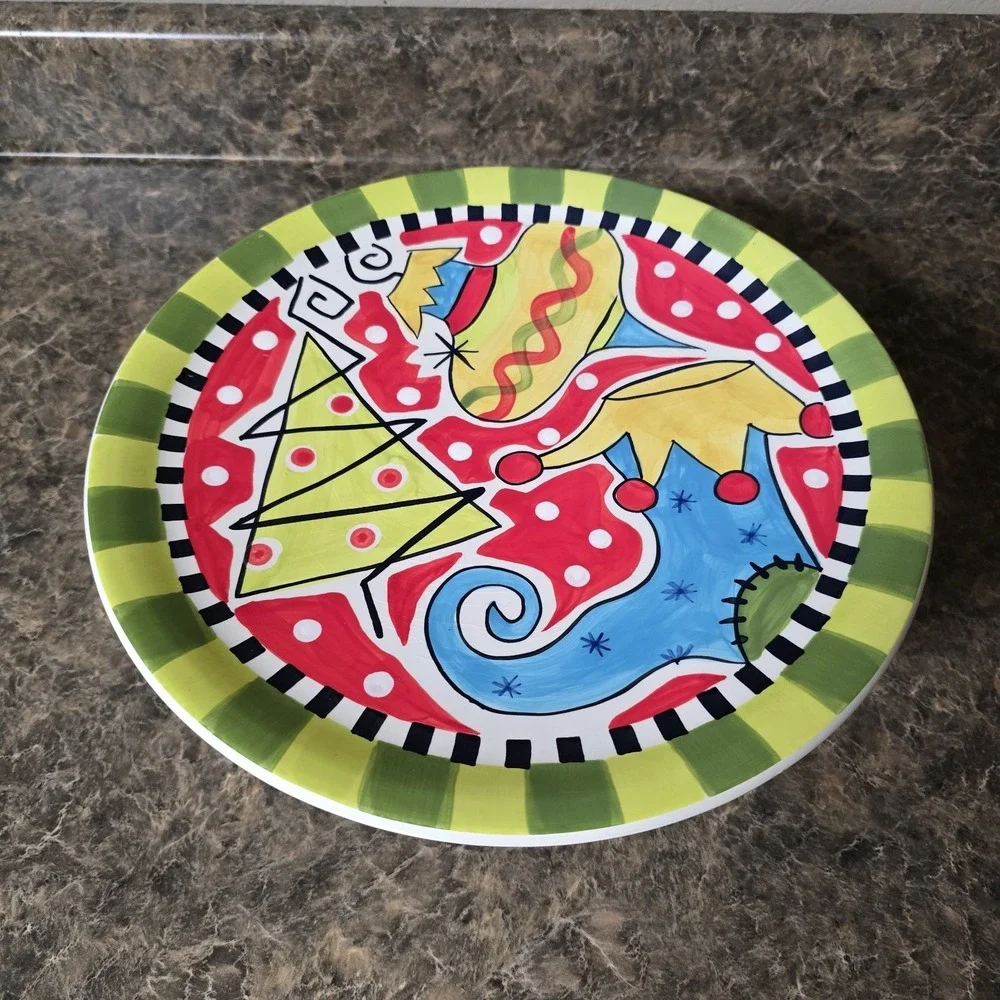 Vicki Carroll Designs Magnolia Lane Christmas Cake Stand – 13
